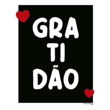 Imagem de Kit 10 Placas Sinalização - Gratidão Coração Vertical