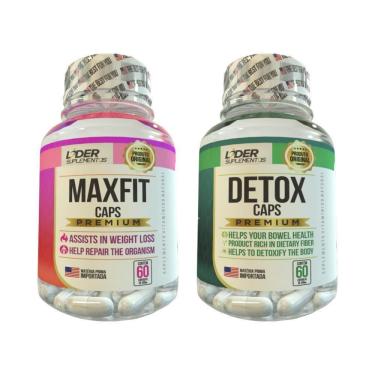 Imagem de Maxfit 60 Caps + Detox 60 Caps 500Mg - 2 Potes