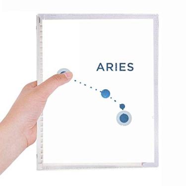 Imagem de Caderno de Constelação Áries com signo do zodíaco Folhas Soltas Diário Recarregável Papelaria