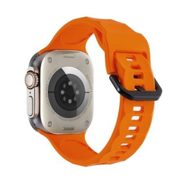 Imagem de Pulseira Stalwart LTIMPORTS, compativel com Apple Watch Ultra 49mm, Ultra 2, Apple Watch 45mm, Apple Watch 44mm e Apple Watch 42mm (Laranja)
