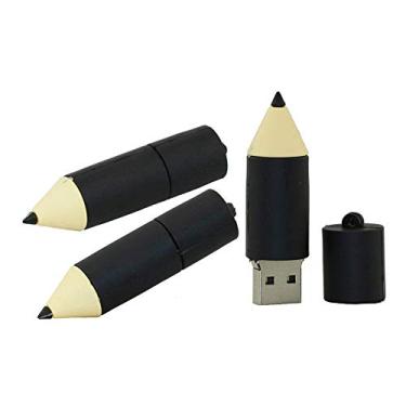 Imagem de 4GB Pencil Model USB Flash Drive PenDrive Memory Stick USB Flash Disk USB 3.0 Drive U Disk (preto)