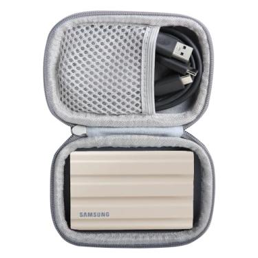 Imagem de Hermitshell Capa rígida de viagem para Samsung T7 Shield 2TB / 1TB / 4TB, SSD portátil, USB 3.2 Gen2 unidade externa de estado sólido (cinza, capa para 1 disco rígido)