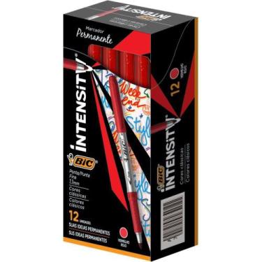 Imagem de Pincel Marcador Permanente Marking 1.1MM Vermelho  Caixa com 12 Unidad