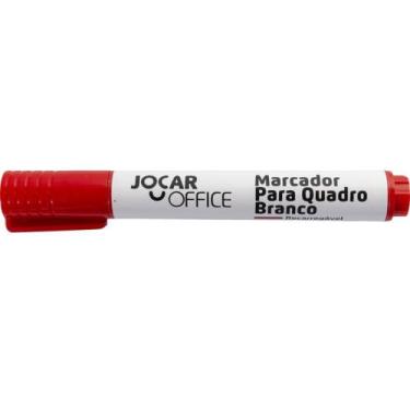 Imagem de Pincel para Quadro Branco Jocar Recarregável Vermelho  Caixa com 12 Un