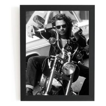Imagem de Quadro Foto Michael Hutchence Moto Inxs 42x29cm - Fanarte
