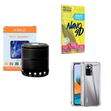 Imagem de Kit Caixa De Som + Capa Xiaomi Redminote 10Pro + Película 9D