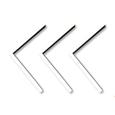 Imagem de Perfil Seta De Led 50x50cm Sobrepor 35mm + Fita Branco Frio + Fonte 10a