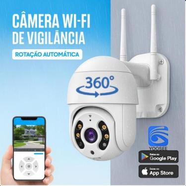 Imagem de Câmera de Segurança Icsee 1080p Prova D'água Externa para Monitorament