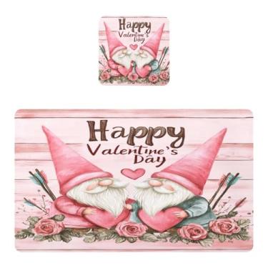 Imagem de Burbuja Jogo americano conjunto de 2, tapetes de mesa de cozinha antiderrapantes para amantes de gnomos para amantes de gnomos, antiderrapante, resistente ao calor, à prova d'água, para mesa de jantar