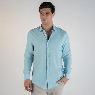 Imagem de Camisa Aramis Slim Fit Linho Verde-Masculino