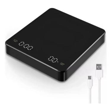 Imagem de Balança Digital Café 3kg Cronômetro Barista Com Bateria Usb - grupo mi