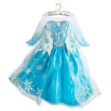 Imagem de Vestido Elsa Frozen Fantasia Princesa Infantil Cosplay #1