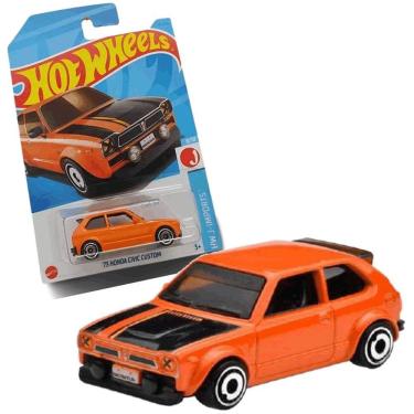 Imagem de Carrinho Hot Wheels 73 Honda Civic Custom Laranja J Imports