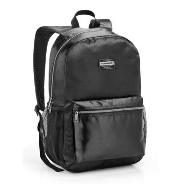 Imagem de Mochila Costas Juvenil Feminina Reforçada Cetim Fashion Seanite, Preto