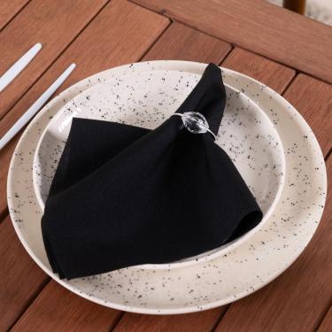 Imagem de Kit Anel Para Guardanapos Cristalino 4cm X 3cm Argola - Prata