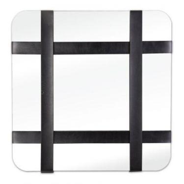 Imagem de Espelho Decorativo Chess Cantos Com material sintético Preto 50 X 50 C