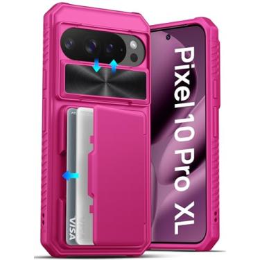 Imagem de ATATOO Capa carteira para Google Pixel 10 Pro XL com porta-cartões (3 a 5 cartões) [bloqueio RFID] e capa deslizante para câmera, proteção de nível militar, capa feminina masculina para Pixel 10 Pro