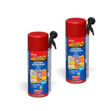 Imagem de Espuma Expansiva Selante Vedatudo Dryko 300ml, Kit com 2