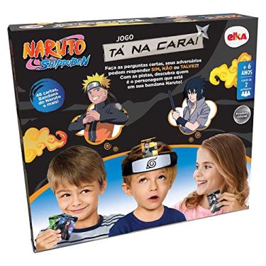 Imagem de Elka Jogo Tá na Cara - Naruto Shippuden, (bandana preta c/prata), (fichas prata)