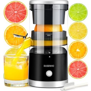 Imagem de Espremedor de frutas cítricas elétrico recarregável – Máquina elétrica com USB e escova de limpeza, espremedor compacto portátil para laranja, limão, limão