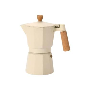 Imagem de Cafeteira Italiana Espresso Moka 3, 6 e 9 xícaras Bege(150ml)