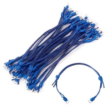 Imagem de 20 pulseiras ajustáveis de fio de poliéster encerado para fabricação de pulseiras trançadas semiacabadas com conector de pingentes de anel de salto para fazer joias da moda feminina faça-você-mesmo 9