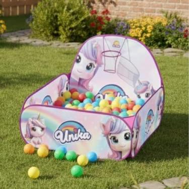 Imagem de Piscina de Bolinha Infantil 50 Bolas Unicórnio