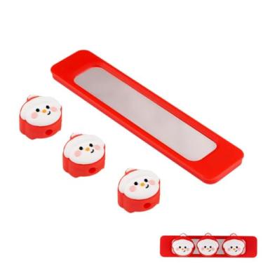 Imagem de Suporte de cabo magnético de Natal, organizador de fio de borracha macia de Papai Noel, clipe autoadesivo para mesa, parede, mesa de cabeceira, carro, escritório