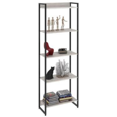 Imagem de Estante Livreiro Dynamica Industrial 60cm 5 Prateleiras C08 Snow - Mpozenato