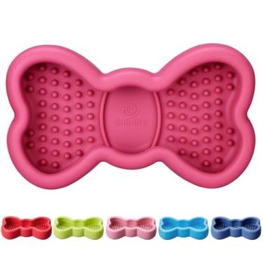 Imagem de Tapete de lambida para cães, Animire Tigelas antiderramamento para alívio da ansiedade, almofada de silicone para lambida com ventosas, brinquedo congelável para enriquecimento de cães para tédio e