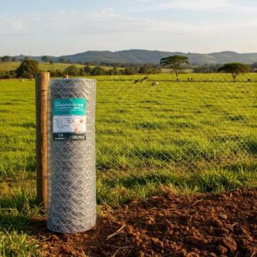 Imagem de Tela Mangueirão Fio 18 Malha 3 Galvanizada 1,80 x 50 m Alambrado Hexag