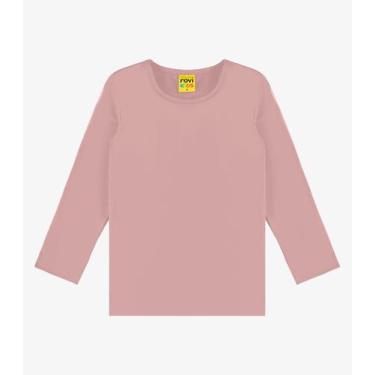Imagem de Camiseta Feminina Manga Longa Térmica Rovi Kids Rosa, 8, Rosa