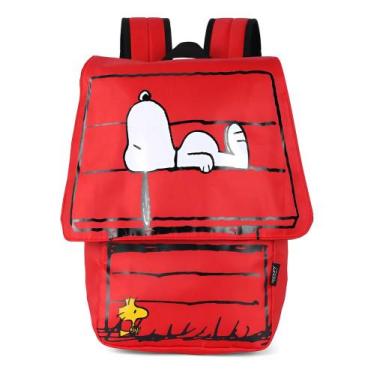 Imagem de Mochila De Costas Escolar Snoopy Vermelho Infantil -, Vermelho