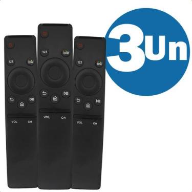 Imagem de Kit com 3 Controles Remotos para Samsung Smart TV 4K LCD LED RMCSPM1AP