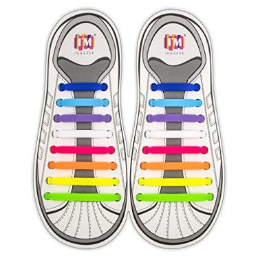 Imagem de No Tie Shoelaces for Kids and Adults, Elastic Shoe Laces for Sneakers, Silicone Tieless Laces