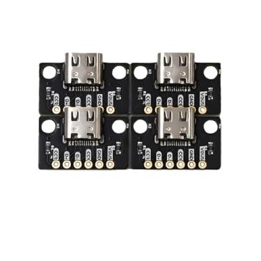 Imagem de Treedix Placa de breakout USB Tipo-C serial básica breakout conector fêmea imersão ouro PCB placa conversora