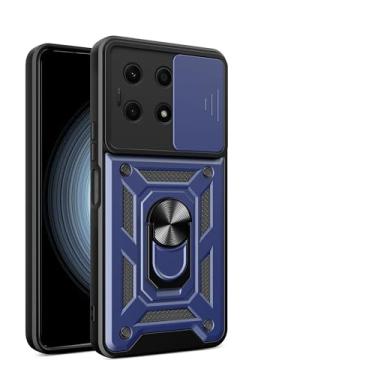 Imagem de Kukoufey Compatível com Infinix Note 30 VIP Bracket Shell, com capa de lente de câmera deslizante compatível com Infinix Note 30 VIP 5G X6710 capa azul