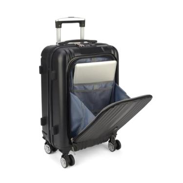 Imagem de Mala De Viagem Bordo Porta Notebook 360º Cadeado TSA Argo (Preto)