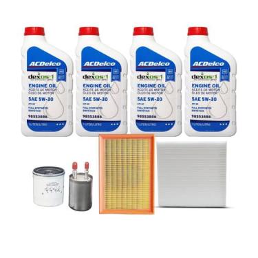 Imagem de Kit Troca De Óleo GM Tracker 1.4 Turbo Flex Acima 2017 - 4 Acdelco 5w3