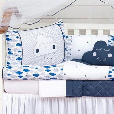 Imagem de Kit Berço Americano Rolinho Nuvem 11 Pcs Bebe Menina Menino Enxoval Pr