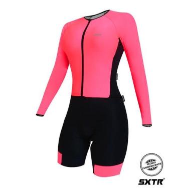 Imagem de Macaquinho Ciclismo Manga Longa Solid Pitaya - SXTR - Sportxtreme, G