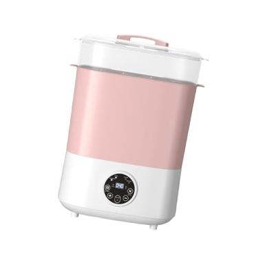Imagem de Esquirla Aquecedor de mamadeiras Aquecedor de mamadeiras Esterilizador e secador de mamadeiras portátil para de bebê Acessórios para casa internos e, Rosa Branco
