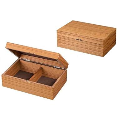 Imagem de Caixa de armazenamento de madeira para peças de xadrez de tamanho padrão - caixa de xadrez com luz padrão