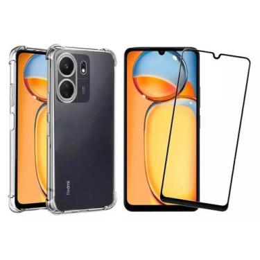 Imagem de Kit Capa Anti-Impacto + Película 3D Para Redmi 13C 4G - Jetech