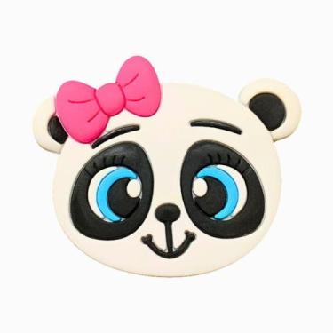 Imagem de Kit 50 Peças aplique Pandinha Emborrachado Panda com Laço - RAE