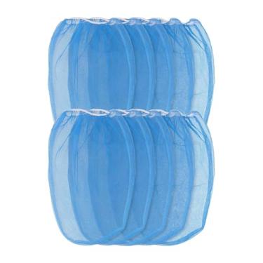 Imagem de KiBcsLic 10x Sacos de filtro de tinta Abertura elástica Fácil de usar Projetos de pintura DIY Sacos de filtro de tinta de malha multifuncionais portáteis, Azul 1 Galão