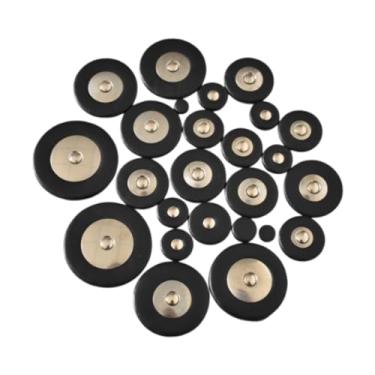 Imagem de Amagogo Almofadas de couro pu para saxofone 25x, acessórios para instrumentos de vários tamanhos, sax profissional, almofadas de couro pu para saxofone alto