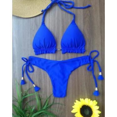 Imagem de Kit Com 3 Conj. Biquíni Cortininha C/ Calcinha Fio Duplo - Nayklê Moda