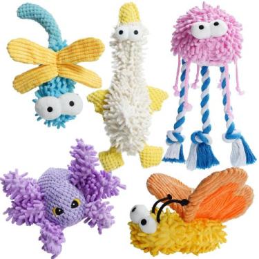 Imagem de Brinquedos para Cães Nocciola - Chenille com Apito - 5 Unidades (Peque