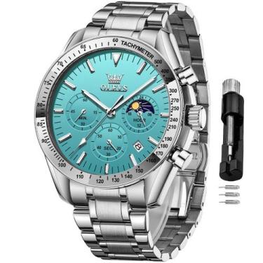 Imagem de Relógio OLEVS Masculino - Cronógrafo Azul - Estilo Business